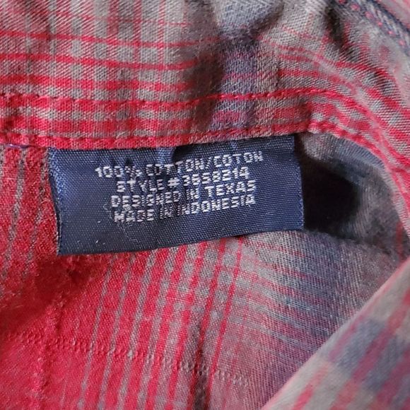 Panhandle Slim Red Pearl Snap Western Shirt‎ Mens XL - Picture 3 of 8